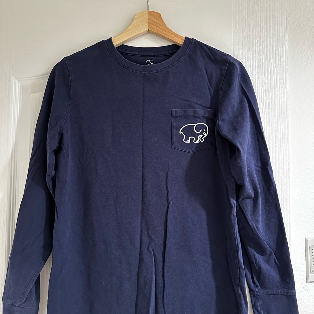 Ivory Ella Navy Long Sleeve Tee